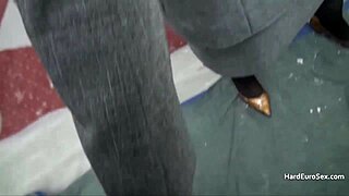 anal and pussy pounding in office setting treated mature skinny takes place