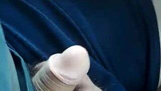 Intense public masturbation with cock stroking outdoors for cum release