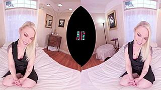 Ash Hollywood's Skinny POV Masturbation in VR