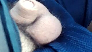 Intense public masturbation with cock stroking outdoors for cum release