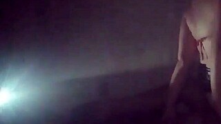 No Light, So I Talk To Neighbor Out Of Fear And Ride His Dick To Relax Sweetly