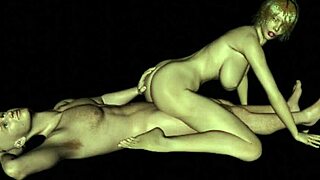 Does this sexy girl ride the guy hard in 3D animation?