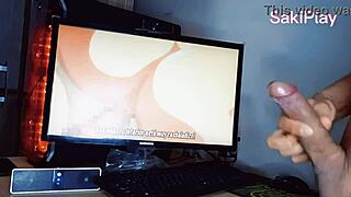 teen watches stepfather masturbate to hentai secretly