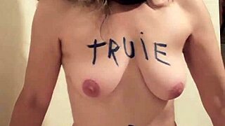 Female slave performs self-humiliation and uro