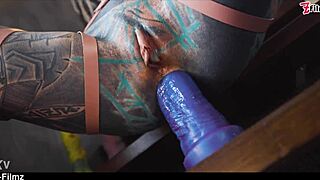 Full anal prolapse play and blown out anals in tattooed babe in heels hardcore video