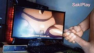 teen watches stepfather masturbate to hentai secretly