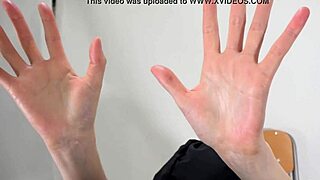 wet asian japanese female hands in a fetish setting