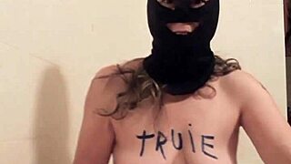 Female slave performs self-humiliation and uro