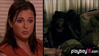 Two amateur sluts Rickie and Allie please three dudes in reality swinger scene with big tits