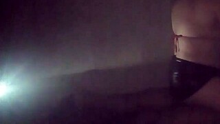 No Light, So I Talk To Neighbor Out Of Fear And Ride His Dick To Relax Sweetly