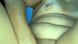 The blonde was so horny she spread her pussy wide open.