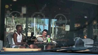 wife flashes upskirt outdoors