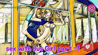 Wild, busty sex adventure turn into a bus ride