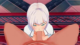 the lusty palace hentai features hardcore fucking and blowjobs