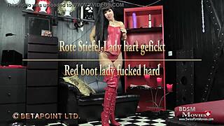 red boots lady hard fucked by big cock