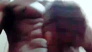 Shaved pussy teased by monster cock in doggystyle. Big tits bounce wildly.