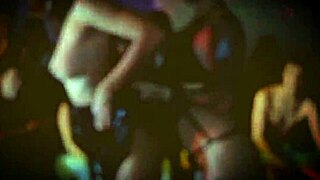 Hot Colombian Lesbian Show in Bogota Night Club! Group Dancing and Swinging!