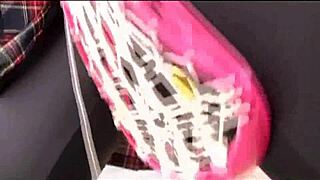 Teasing Brunette in Tight Spandex Worship Scene