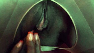 German slut in pantyhose gets fingered and cumshot after blowjob