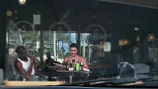 wife flashes upskirt outdoors