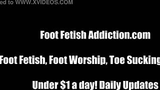 cover my cute little 18+ feet with your cum while i lick and suck in this pov fetish session