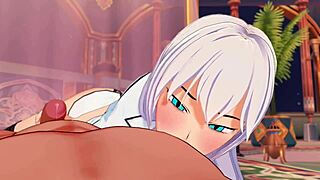 the lusty palace hentai features hardcore fucking and blowjobs