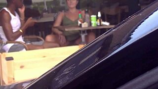 wife flashes upskirt outdoors