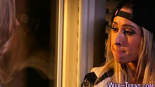 Slutty Blonde Teen Licks Petite Pussy