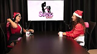 hey, jujube delícia in sheer red lingerie for xmas special, so hot with the girls