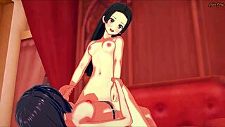 Awatsuki Maaya, a sexy, buxom blonde babe and Kongou Mitsuko decide to show lesbian tendencies with a strap-on gay doll