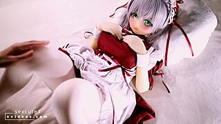 i take a selfie with this beautiful cartoon sex doll anime sex doll, feeling so excited