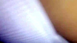 Jersey shorty lets me pound her small tits while riding.