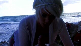 Beautiful Blonde Rides Waves of Pleasure in Anal.