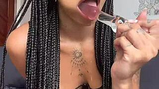 felt so horny, had to cum hard with my toy!