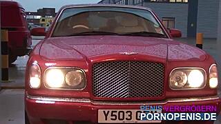 Group Hardcore Action Inside a Car with Wild Sucking