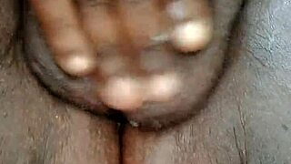 Ajwet's super wet pussy gets creampied after masturbation.