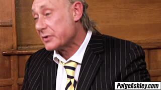 Paige Ashley - Overwhelmed with Desire Treating Boss Ben Dover to Anal in Office