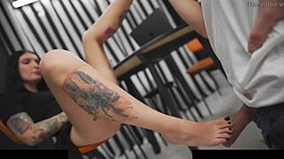 he worships my beautiful pink feet then licks my tight pussy