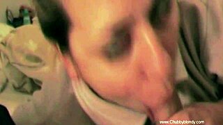 Italian milf gives close-up blowjob