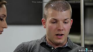 busty nympho begs religious guy for trimmed pussy satisfaction