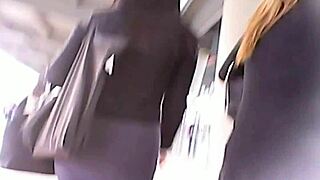 What happens when a girl in mini skirt walks the street, teasing voyeurs with her legs?