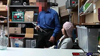 i see amateur teen 18+ shoplifter caught and handled by security