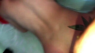 young guy lifts the girl and she rides hard, cumming all over.