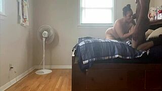 Lightskin beauty with big booty bends over