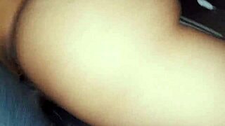 Hottie Latina moans loud while riding big black cock hard