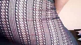 Little ass in lace dress teasing with comments.