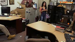 cuban girl gets drilled in pawnshop