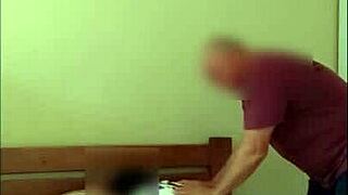 stepfather sneaks into room and fucks mature milf in missionary and cowgirl