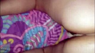 Teasing Her Wet Pussy in a Tiny Thong