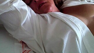 i was peeping on this milf in her hotel room, watching her touch herself